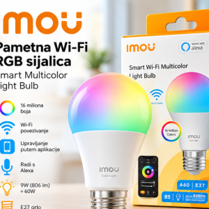 IMOU Smart Wi-Fi RGB sijalica 9W E27 – 16 miliona boja