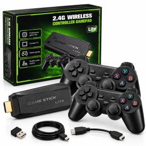 Game Stick Lite 2.4G – Retro HDMI konzola sa 2 bežična kontrolera